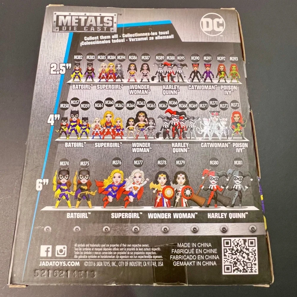 Jada‎ Toys 4in Batgirl Die Cast Figure DC Comics Purple M357 Good Box Wear